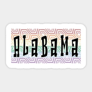 LGBTQ PATTERN AMERICA ALABAMA Sticker